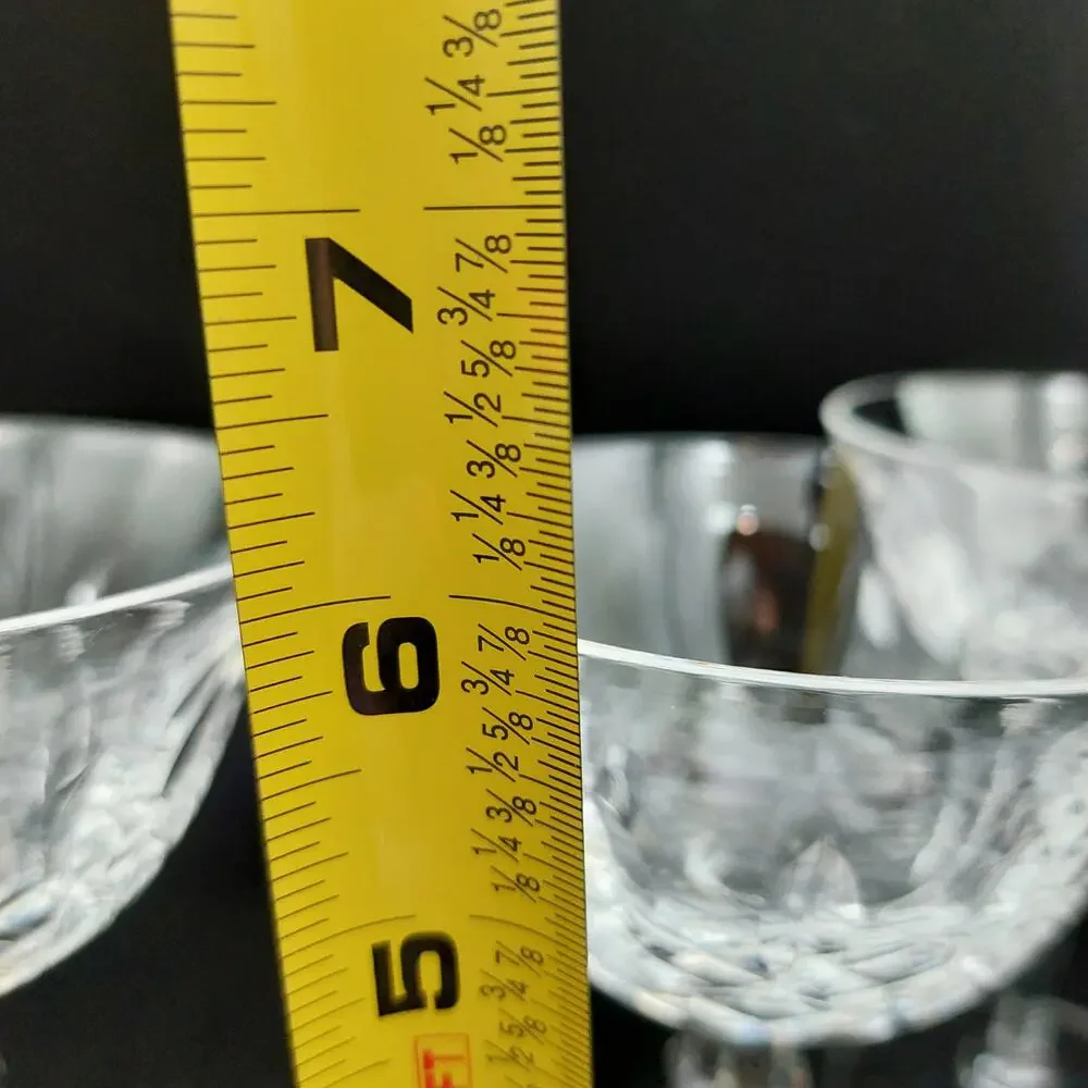 4 Vtg Tiffin Franciscan ELYSE Crystal Champagne Coupe Goblets Tall Sherbet MCM